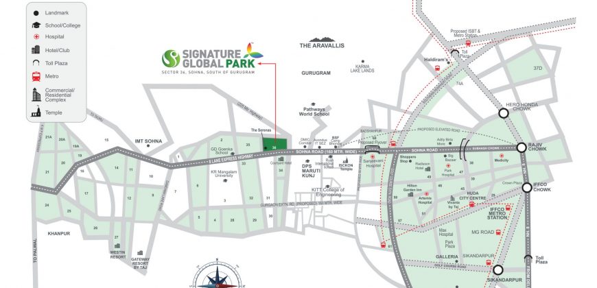 Signature Global Park Floors Sector 36 Sohna South of Gurgaon
