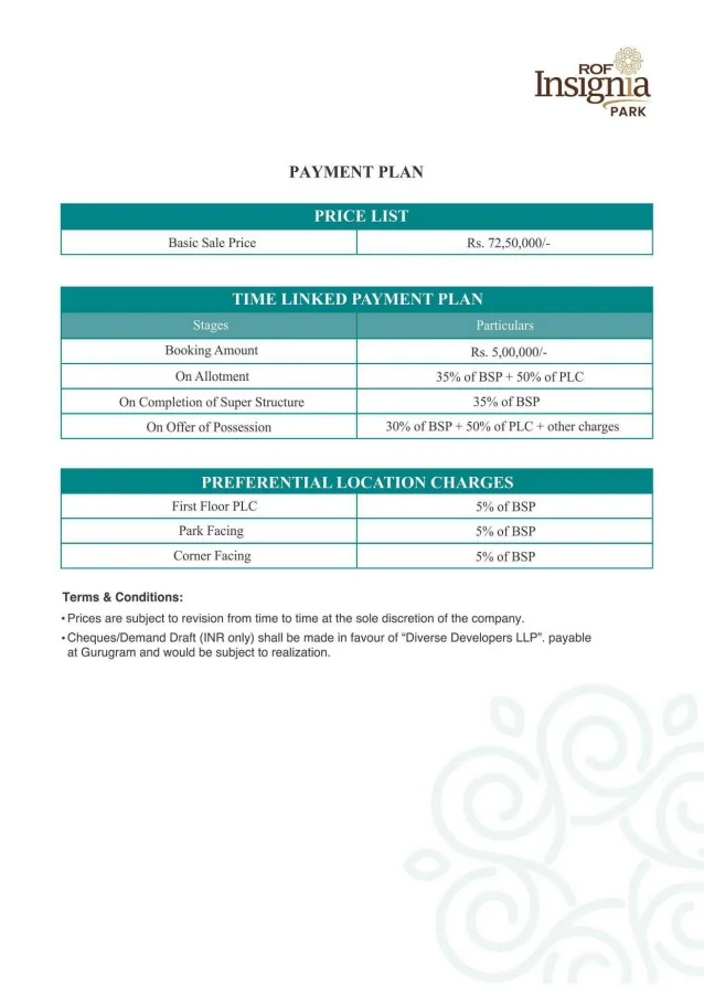 ROF Insignia Park DDJAY Floors At Sector 93 Gurgaon