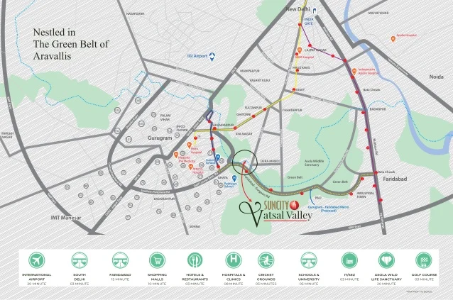 Suncity Vatsal Valley Lowrise Floors At Sector 2 Gwal Pahari Gurgaon