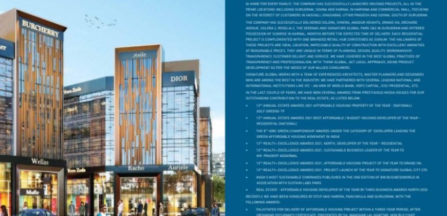 Signature Global SCO at Sector 37D